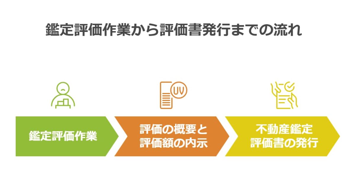 鑑定作業から評価書作成までの流れ