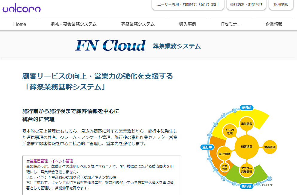 葬儀施工管理システムの提供企業　FN Cloud（エフエヌクラウド）